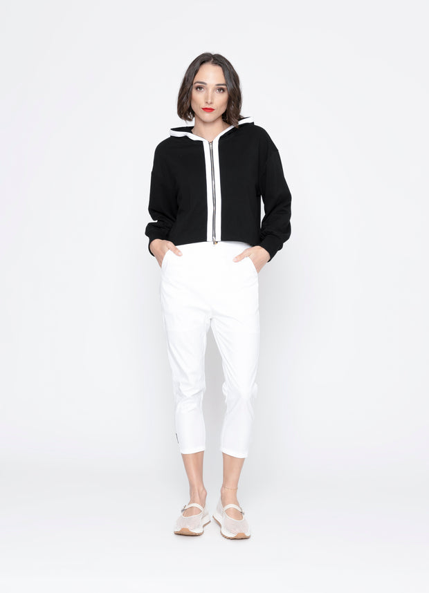 Blacklist Sierra Hoodie - Black with White Trim