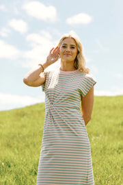 Home-lee Aubrey Dress - Candy Apple Stripes