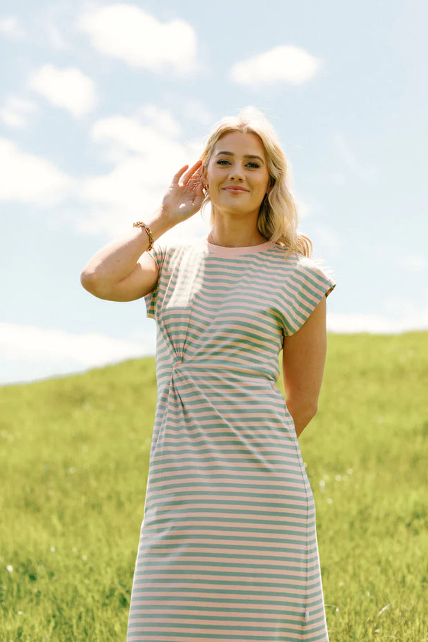 Home-lee Aubrey Dress - Candy Apple Stripes