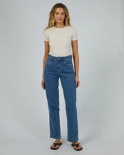 Silent Theory Bella Crop Tee - Oatmeal