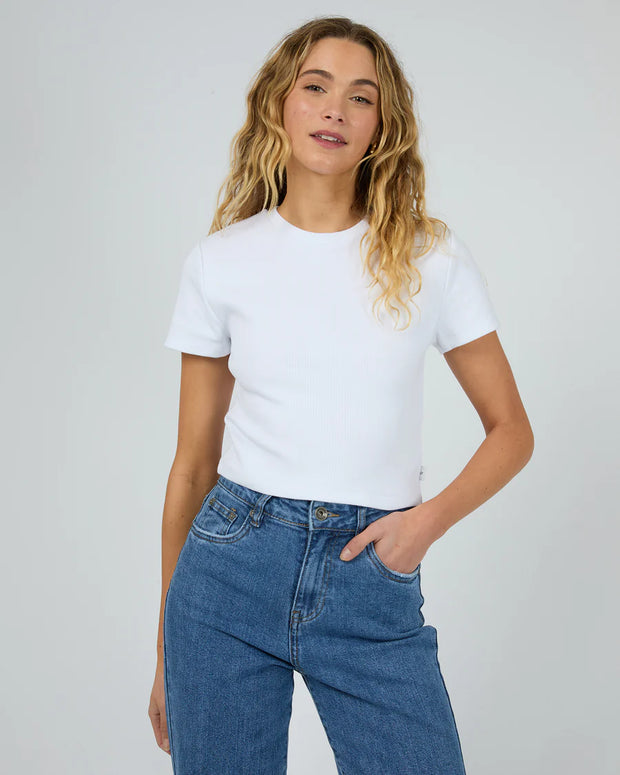 Silent Theory Bella Crop Tee - White