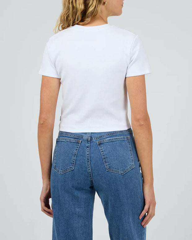 Silent Theory Bella Crop Tee - White