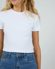 Silent Theory Bella Crop Tee - White