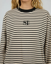 Silent Theory Stripe Long Sleeve Tee - Black