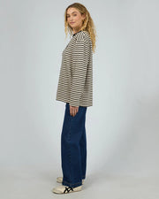 Silent Theory Stripe Long Sleeve Tee - Black