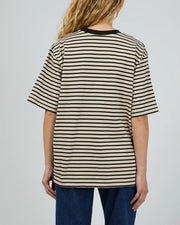 Silent Theory Stripe Short Sleeve Tee - Black