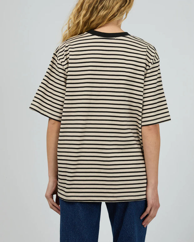 Silent Theory Stripe Short Sleeve Tee - Black