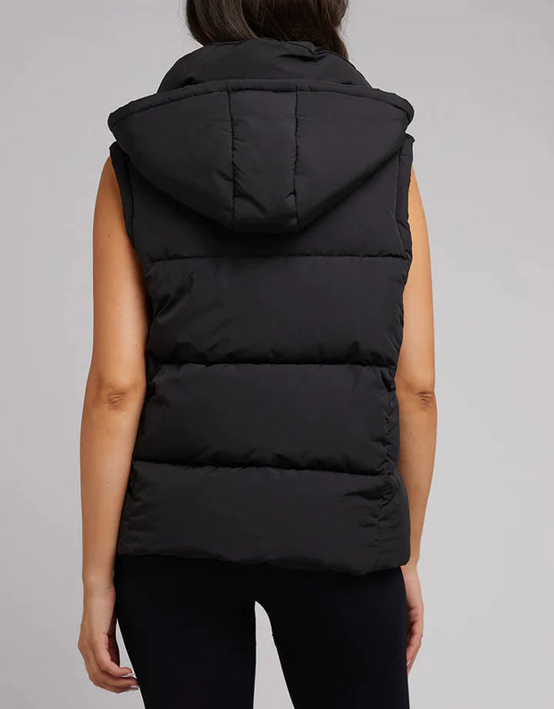 All About Eve Remi Luxe Puffer Vest - Black