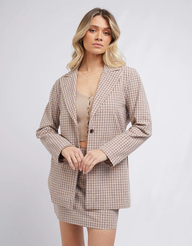 All About Eve Spencer Check Blazer