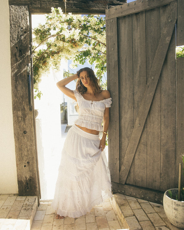 All About Eve Rain Maxi Skirt - White