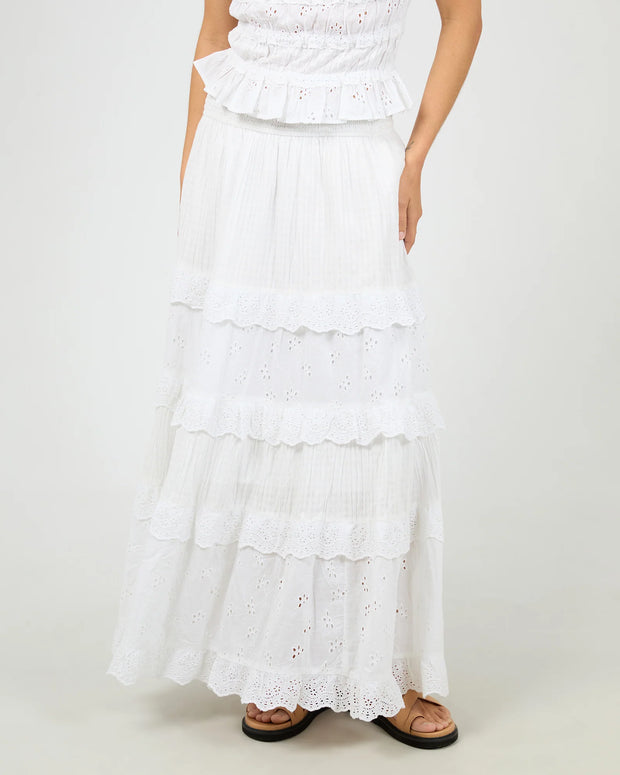 All About Eve Rain Maxi Skirt - White