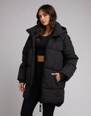 All About Eve Remi Luxe Midi Puffer - Black