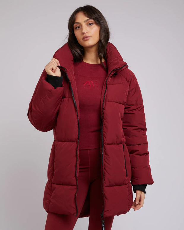 All About Eve Remi Luxe Midi Puffer - Port