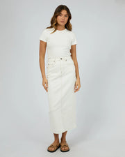 All About Eve Ray Comfort Maxi Skirt - Vintage White