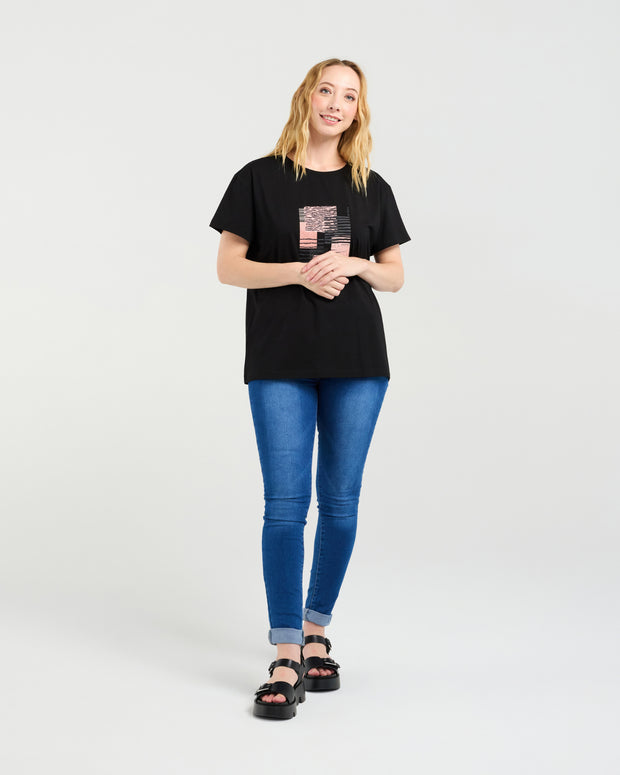 Zafina Livia T-shirt - Black