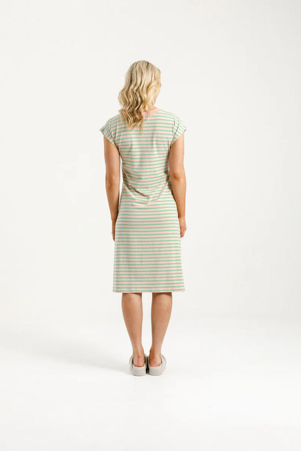 Home-lee Aubrey Dress - Candy Apple Stripes