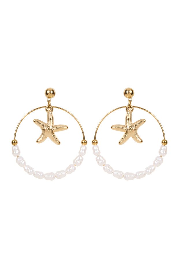 Haven Bahama Circle Earring - Starfish Starfish