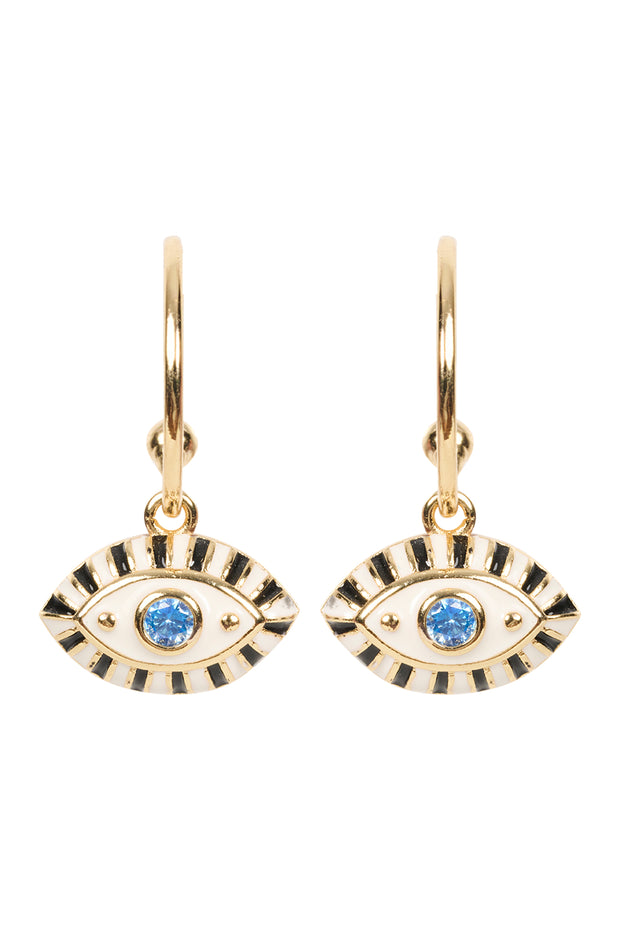 Haven Montego Eye Earring - White Montego Eye Earring