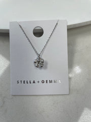 Stella + Gemma Flower Necklaces - Gold & Silver Silver