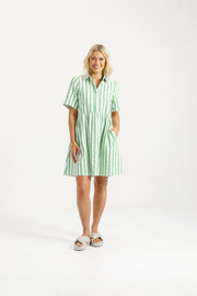 Home-lee Cleo Mini Dress - Apple Stripes