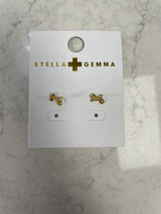 Stella + Gemma Small Bow Earrings - Gold & Silver Gold
