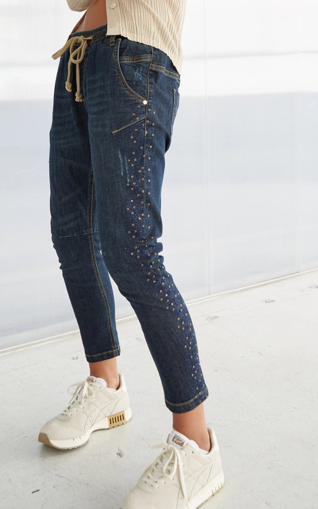 Dricoper Active Swarovski Embellished Jeans - Rinse Wash