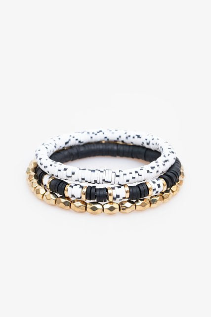 Antler NZ Beaded Bracelet Set - Black