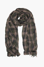 Antler Jackson Check Scarf - Pine