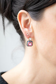 Antler Tickled Pink Crystal Earring