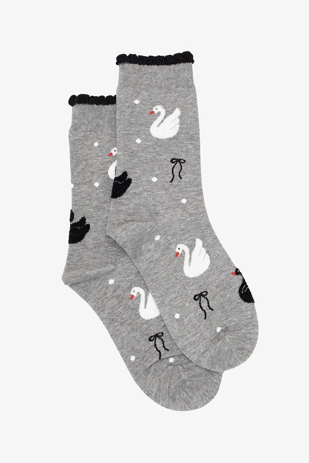 Antler Swans & Bows Sock