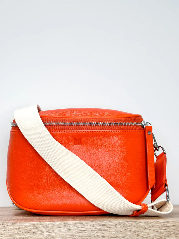 Lemon Tree Dani Leather Bag - Aperol With Natural Strap