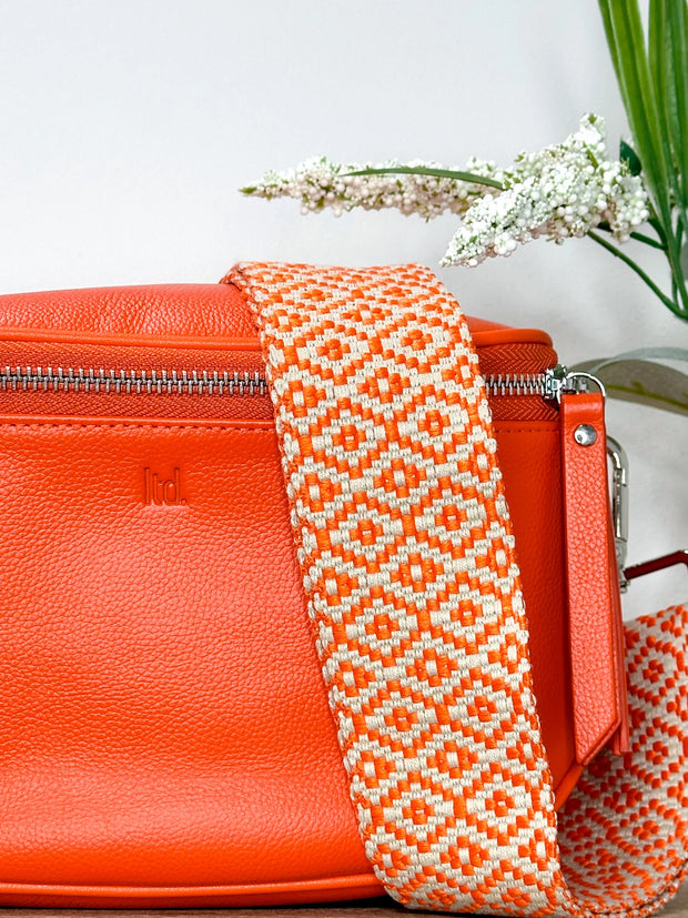 Lemon Tree Dani Leather Bag - Aperol With Natural Strap