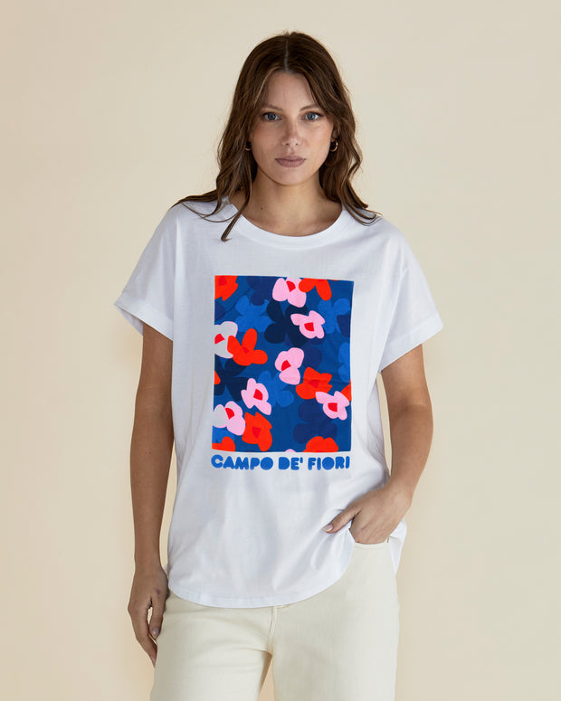 Betty Basics Hailey Short Sleeve Tee - Campo De' Fiori print