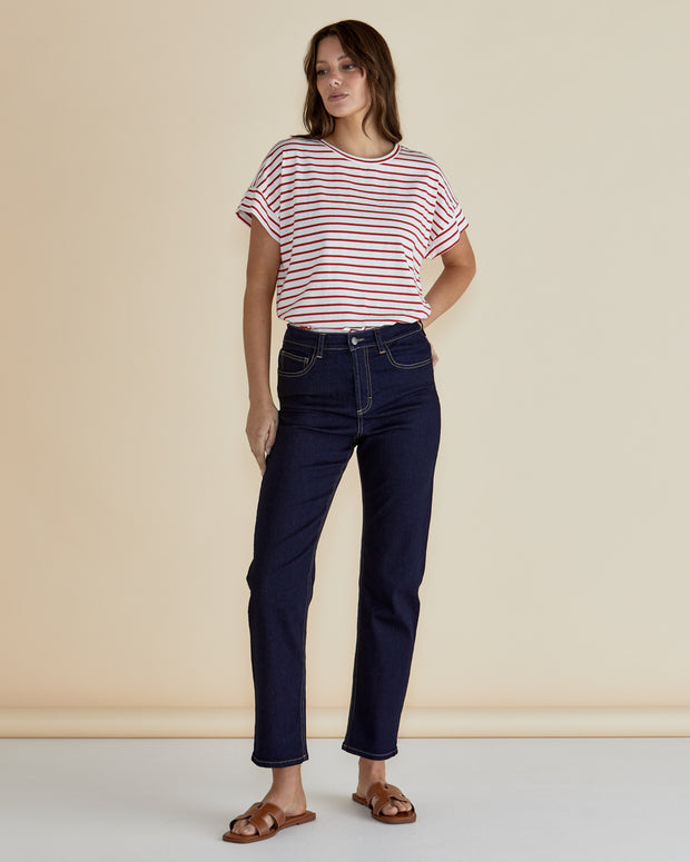 Betty Basics Willa Tee - Red Stripe