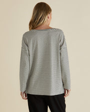 Betty Basics Brixley Long Sleeve Top - Black Stripe
