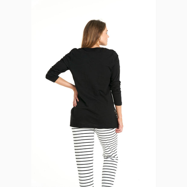 Betty Basics Bonnie Long Sleeve Top - Black