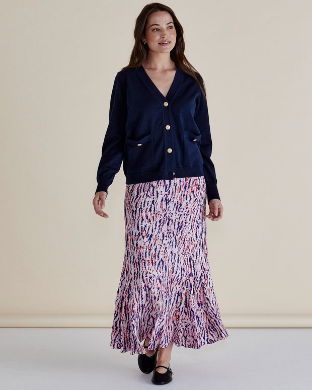 Betty Basics Leon Knit Cardigan - Navy