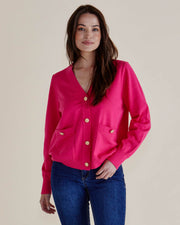 Betty Basics Leon Knit Cardigan - Pink