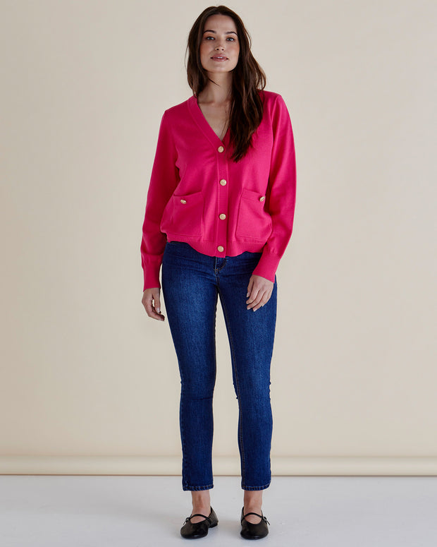 Betty Basics Leon Knit Cardigan - Pink