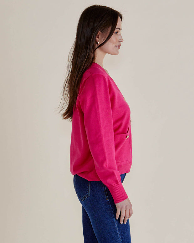 Betty Basics Leon Knit Cardigan - Pink