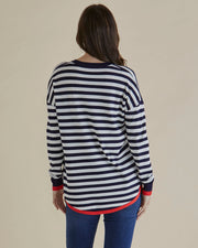 Betty Basics Sophie Knit Jumper - Navy Stripe