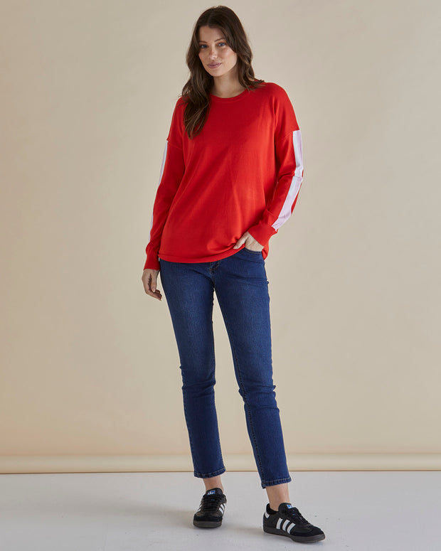 Betty Basics Sophie Knit Jumper - Red