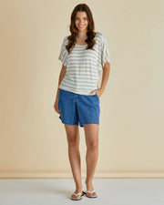 Betty Basics Maui Tee - Gold Stripe