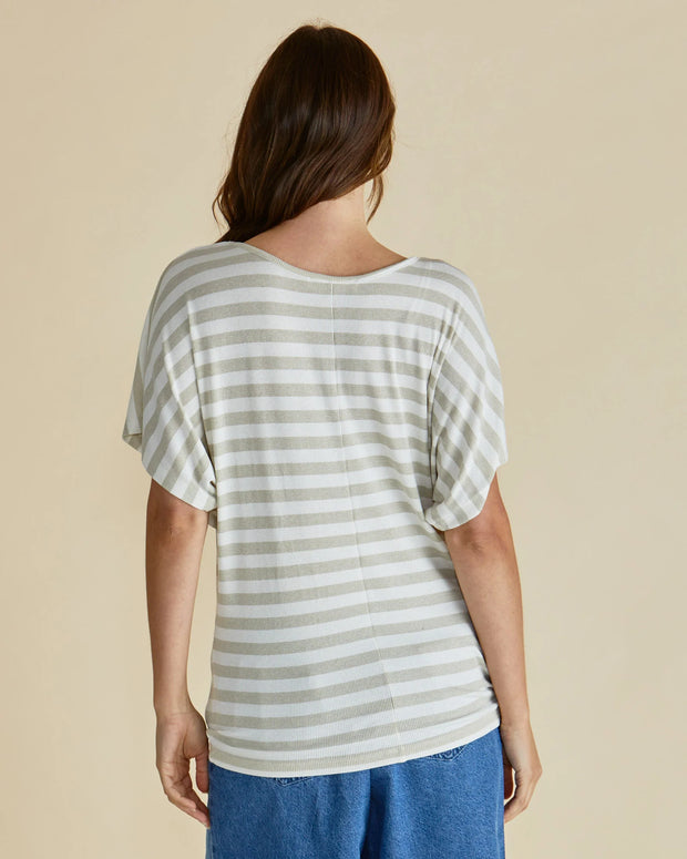 Betty Basics Maui Tee - Gold Stripe