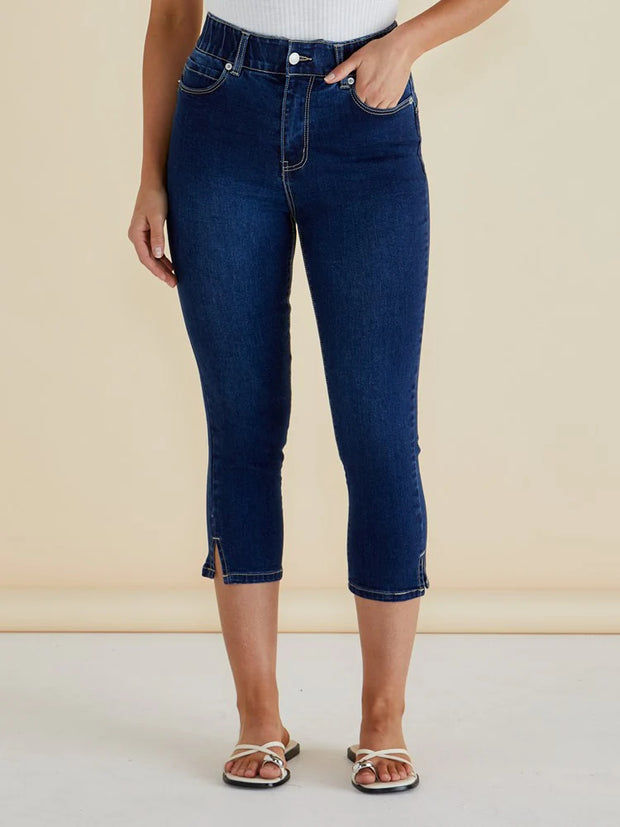 Betty Basics Camila Crop Jeans - Midnight Denim