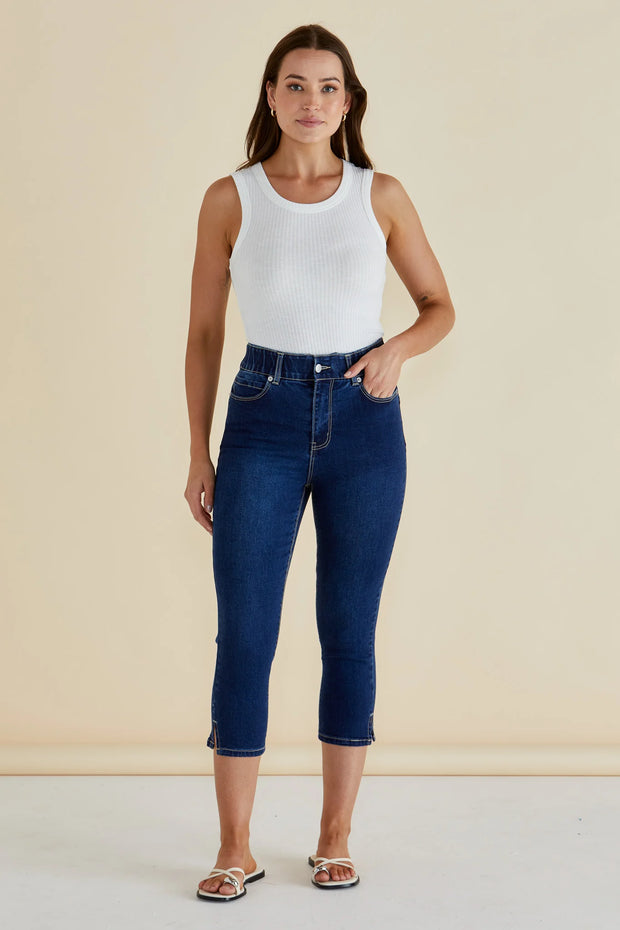 Betty Basics Camila Crop Jeans - Midnight Denim