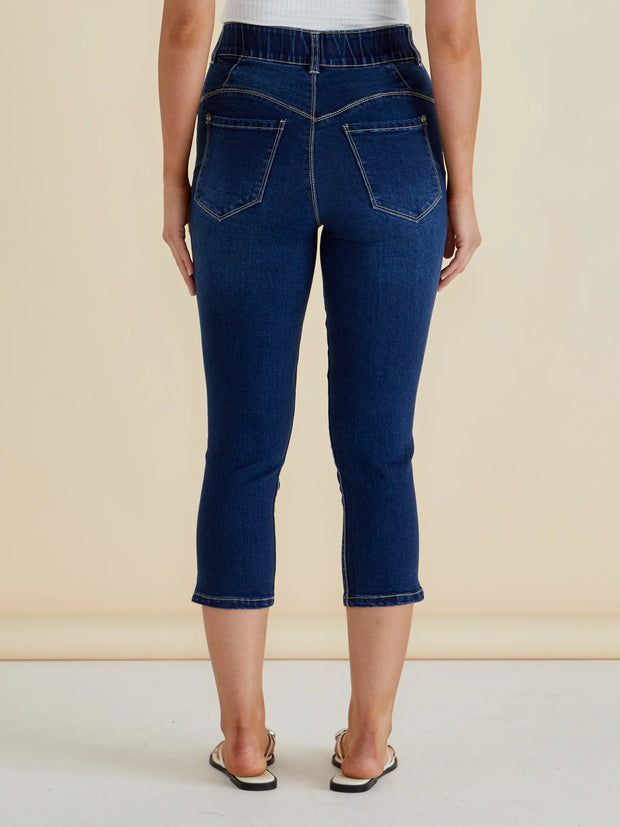 Betty Basics Camila Crop Jeans - Midnight Denim