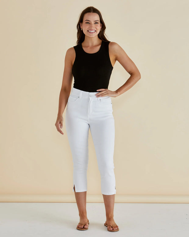 Betty Basics Camila Crop Jeans - White