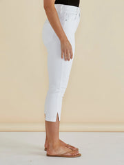 Betty Basics Camila Crop Jeans - White