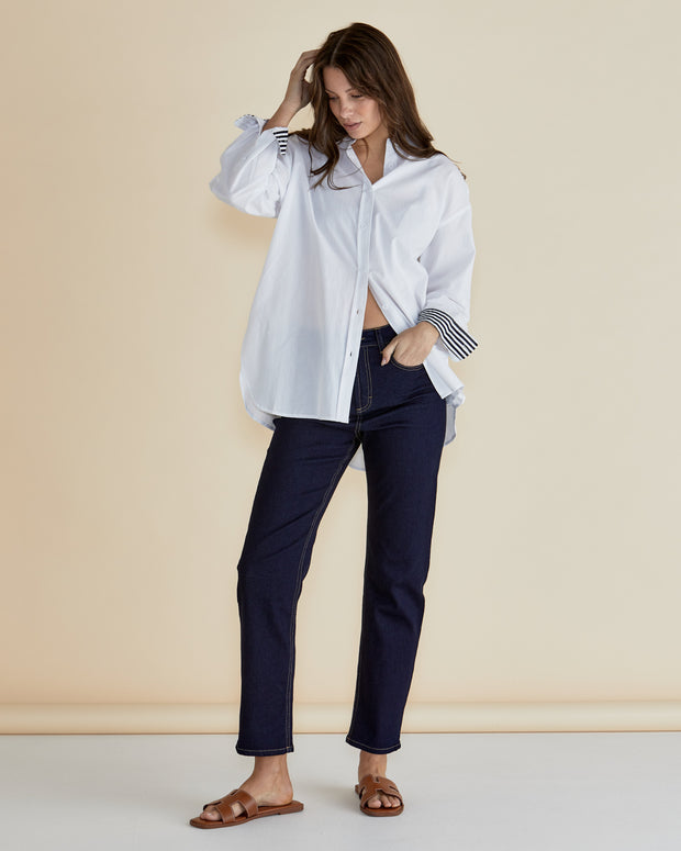 Betty Basics Claire Classic Shirt - White